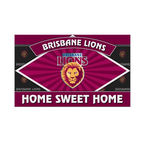 AFL Brisbane Lions Custom Name New Edition Rubber Doormat