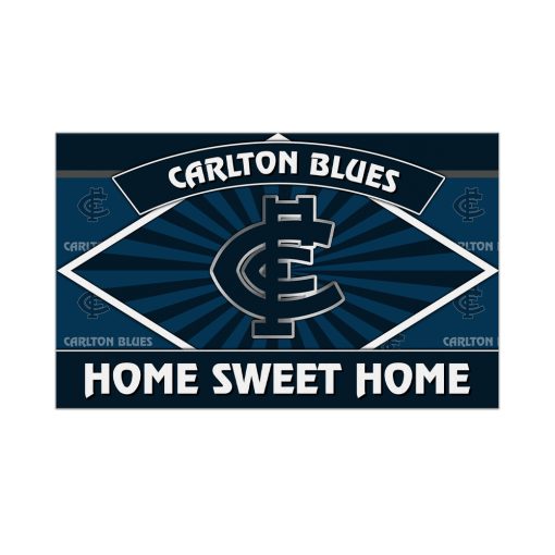 AFL Carlton Blues Custom Name New Edition Rubber Doormat
