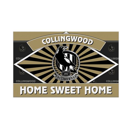 AFL Collingwood Magpies Custom Name New Edition Rubber Doormat
