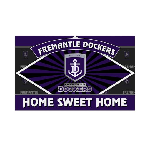 AFL Fremantle Dockers Custom Name New Edition Rubber Doormat