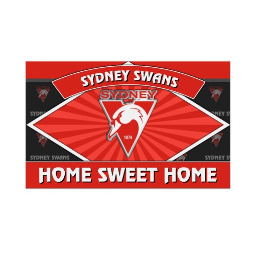 AFL Sydney Swans Custom Name New Edition Rubber Doormat